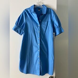 NWT Women’s Old Navy French Blue Puffed Sleeve Shirt Dress Size Small